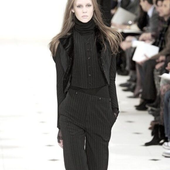 Ralph Lauren Collection ~ Black Wool Pinstripe Waistcoat Gilet Vest - Picture 13 of 16